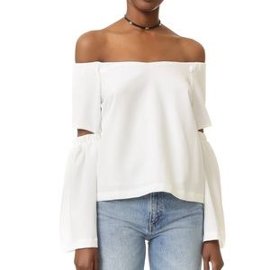 Off the shoulder bell sleeve XS top